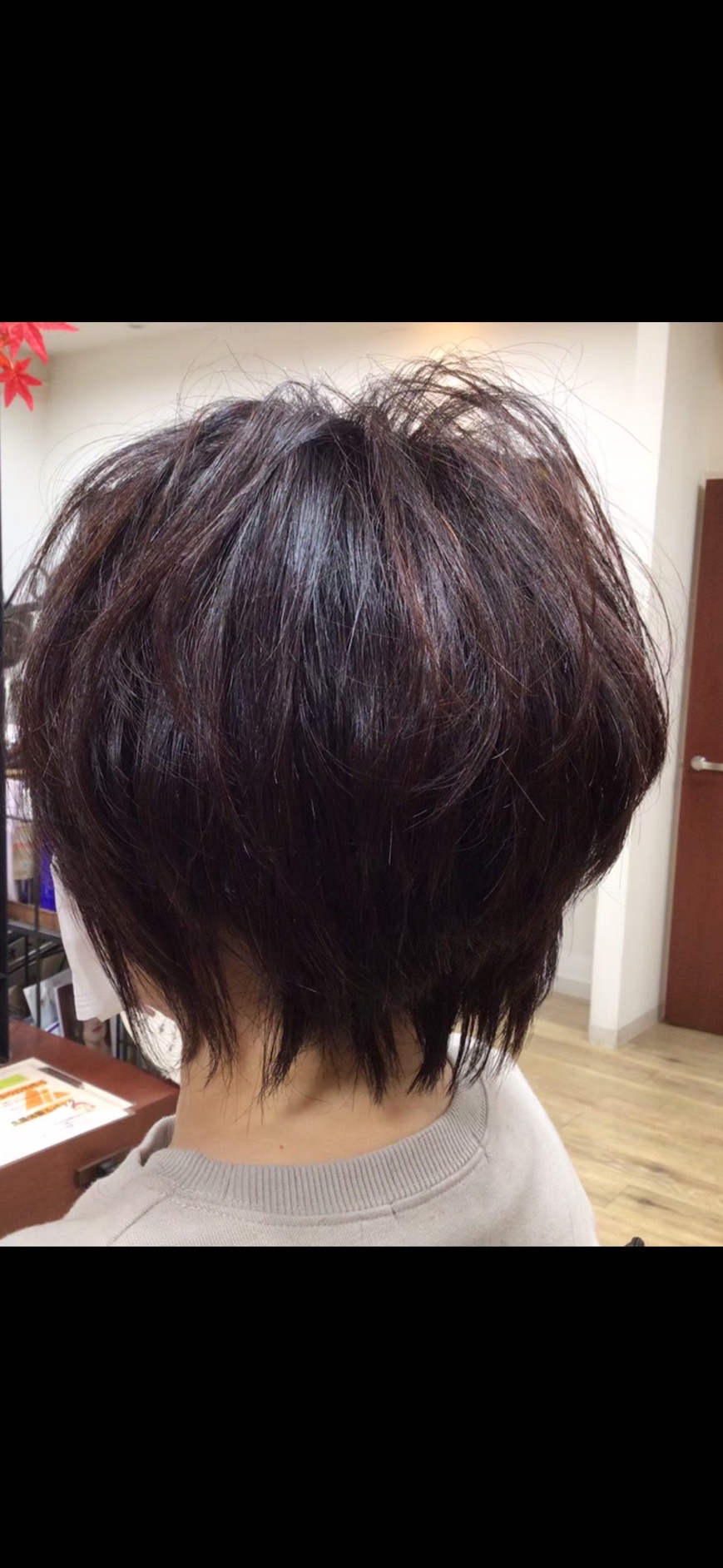 白髪染めの施術例